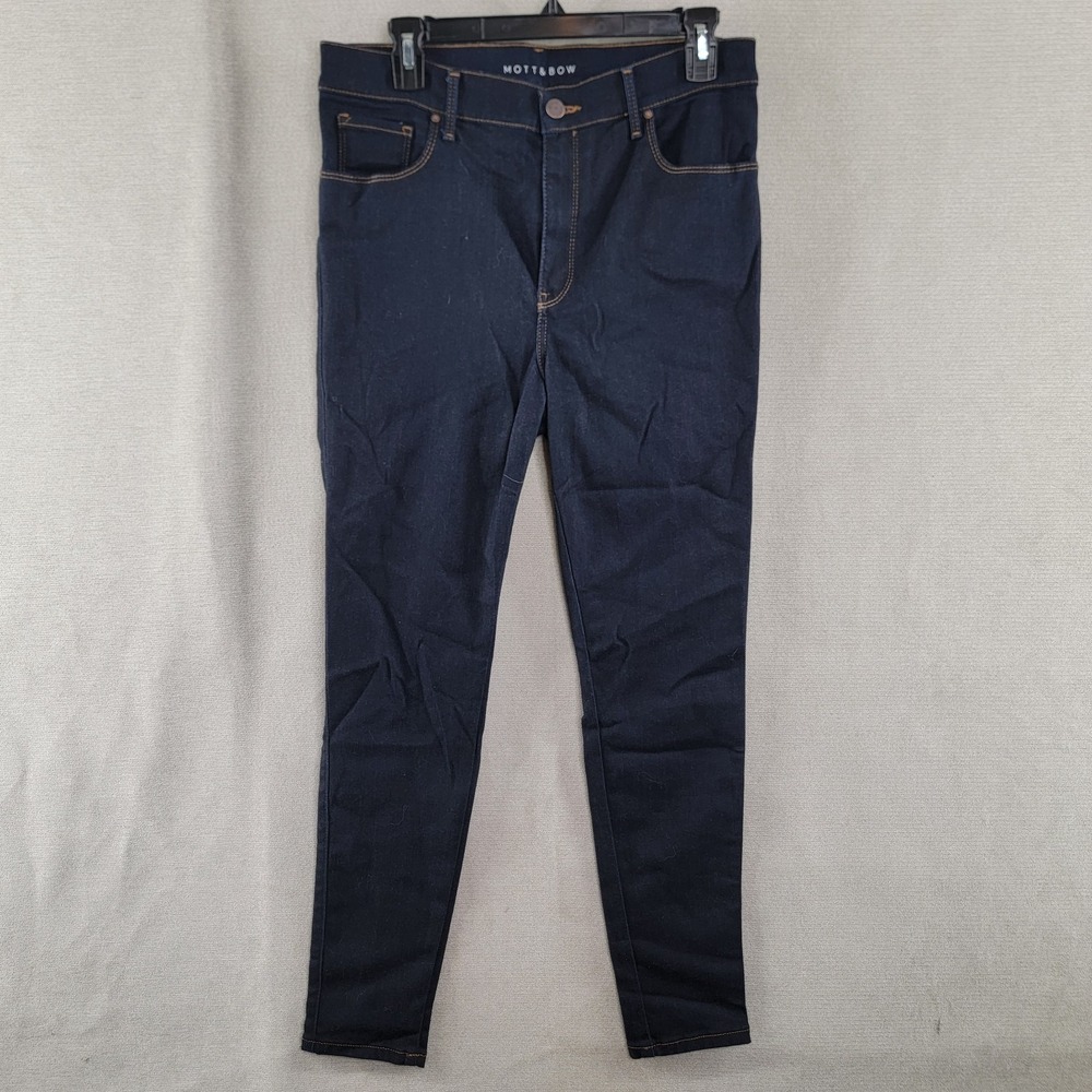 Mott & Bow Womens Jeans High Rise Skinny Jane Dark Wash Stretch Denim Size 31x28
